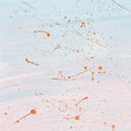 Wide brush strokes and Random gold paint splashes. Place for your design in pastel colors Royalty Free Stock Photo