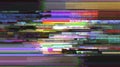 Wide Cinematic Shot of Abstract Digital River Being Blocked by Algorithmic Wall With Glitch Distortions in Dark Setting Royalty Free Stock Photo