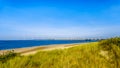 The wide and clean sandy beach at Banjaardstrand along the Oosterschelde Royalty Free Stock Photo