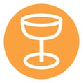 Wide coctail glass, icon Royalty Free Stock Photo