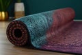 wide and colorful yoga mat with zenlike patterns Royalty Free Stock Photo