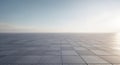 Wide Concrete tiles floor expanse sunup sky Royalty Free Stock Photo