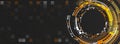 Wide Cyber security internet and networking concept. Abstract global sci fi concept. Digital internet communication on black