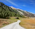 Wide dirt road in Royalty Free Stock Photo