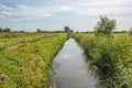 Wide ditch in an agricultural landscape