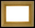 Wide edge gold frame Royalty Free Stock Photo