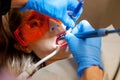 Wide Eyed Girl At Dentist Royalty Free Stock Photo