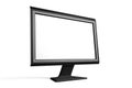 Wide flatscreen TV/Monitor with blank screen Royalty Free Stock Photo
