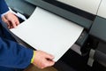 Wide format printer for paper in tipography Royalty Free Stock Photo