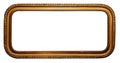 Wide gold plated wooden picture frame