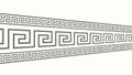 Wide Greek key geometric pattern border, vector design Generative AI Royalty Free Stock Photo
