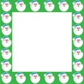 Christmas Santa Claus border wide