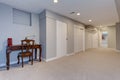 Wide hallway of home basement