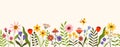 Wide horizontal banner with flowers