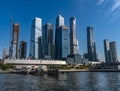 Wide horizontal view of the iconic Hudson Yards, a complex of of high-rise mixed-use skyscrapers