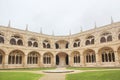 The wide Inside view of JerÃ³nimos Monastery in Lisbon, Portugal