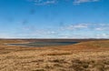 Wide landscape of bay at Volunteer Beach, Falklands, UK