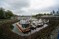 wide landscape capture of waterbike station in vancouver Royalty Free Stock Photo