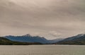 Wide landscape of mountains, Beagle Channel, Tierra del Fuego, Argentina