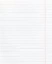 Wide lined sheet of paper with red margin Royalty Free Stock Photo