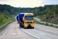 Wide Load Transport in the Evening Royalty Free Stock Photo