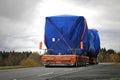 Wide Load Truck Transport on the Road Royalty Free Stock Photo