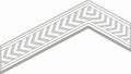 Wide, minimal border element using light grey, subtly angled chevron arrows, vector design Generative AI Royalty Free Stock Photo