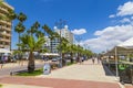 Wide modern embankment of the Larnaca city, Cyprus.