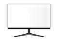 Wide Monitor on Stand. Lcd Tv Display Mockup Royalty Free Stock Photo