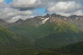 Wide mountain landscape above Girdwood, Alaska, USA Royalty Free Stock Photo