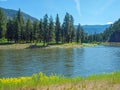 Wide Mountain River Cuts a Valley - Clark Fork River