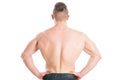Wide muscular back male