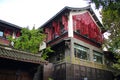 Wide and Narrow Alleys in Chengdu City Royalty Free Stock Photo