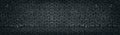 Wide old dark gray shabby brick wall texture. Black masonry panorama. Brickwork panoramic background Royalty Free Stock Photo