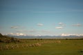 Wide Open Farmland Near Grand Teton Mountains Royalty Free Stock Photo