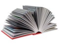 Wide open red book Royalty Free Stock Photo