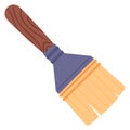 Wide painting brush. Canvas srawing artist tool Royalty Free Stock Photo