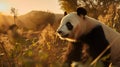 Golden Hour Panda: A Captivating National Geographic Style Photo