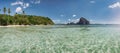 Wide panorama of amazing Pinagbuyutan island located in El Nido Palawan, Bacuit archipelago, Philippines Royalty Free Stock Photo