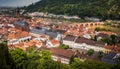 Panorama of Heidelberg, Germany Royalty Free Stock Photo