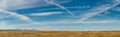 Wide panorama of Northern California farmlands and Mt Shasta Royalty Free Stock Photo