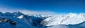 Wide panorama of popular alpine ski resort Solda Sulden, Sudti