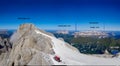 01_Wide panorama from Punta Rocca / 3265 m / of the Marmolada array Royalty Free Stock Photo