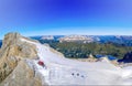 02_Wide panorama from Punta Rocca / 3265 m / of the Marmolada array Royalty Free Stock Photo
