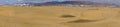 Wide Panorama of the stunning sand dunes during sunny and windy day in the Natural Reserve of Dunes of Maspaloma