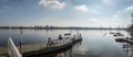 Wide panoramic cityscape of Hamburg, Germany