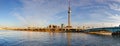 Tokyo Japan Skyline Sumida River Skytree Tower Panoramic Cityscape Royalty Free Stock Photo