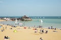 Wide panoramic coastal view of Broadstairs beach in Kent, England