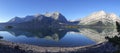 Scenic View Upper Kananaskis Lake Wide Panoramic Landscape Beautiful Nature Rocky Mountains Summertime Alberta Canada Royalty Free Stock Photo