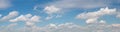 Wide panoramic sky with clouds Royalty Free Stock Photo